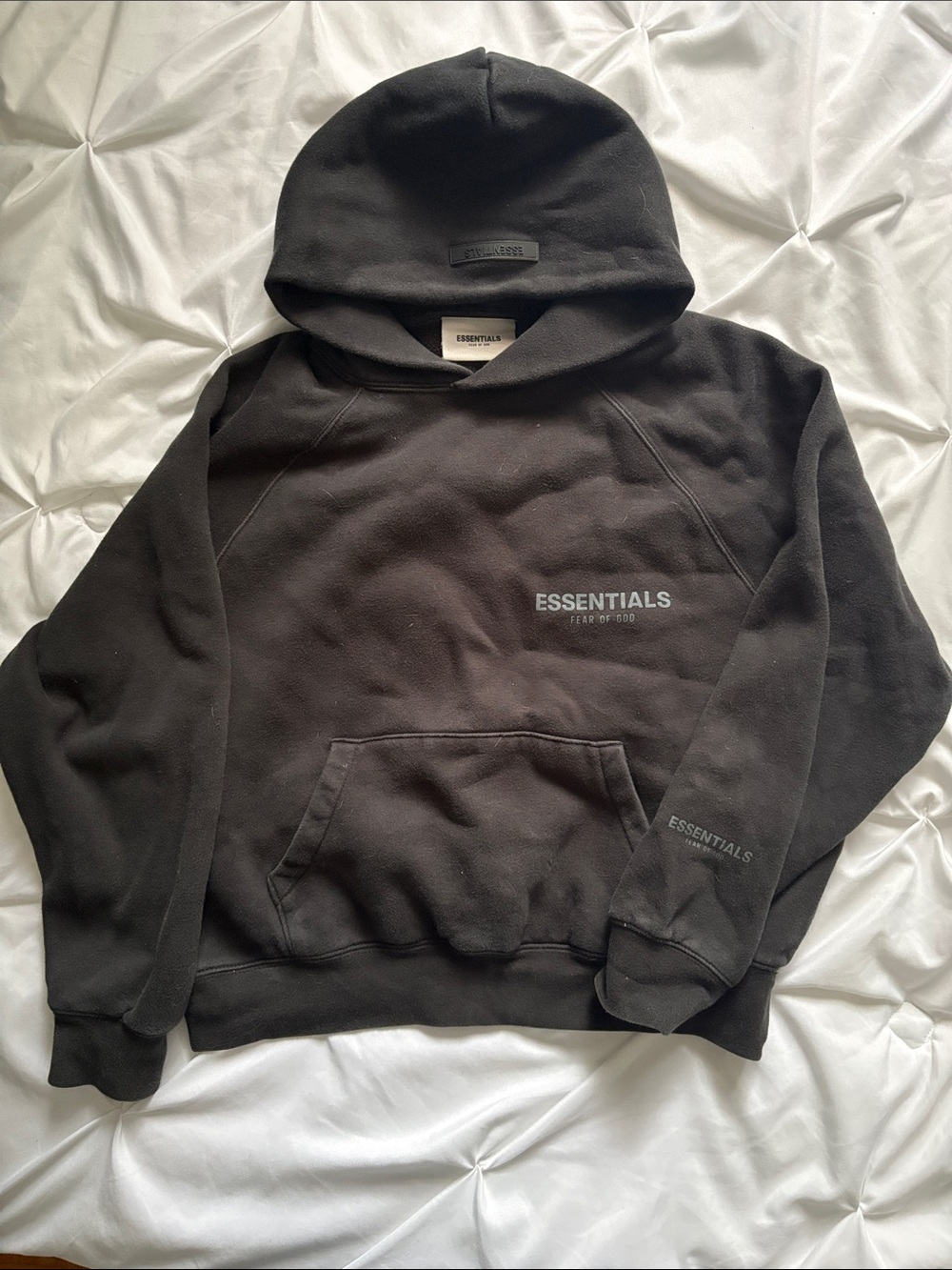 Fear of God ESSENTIALS Black Pullover Hoodie